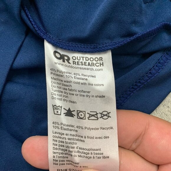 Outdoor Research T-Shirt Men Large Blue Essential Pocket Short Sleeve Tee Active - Picture 7 of 9